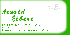 arnold elbert business card